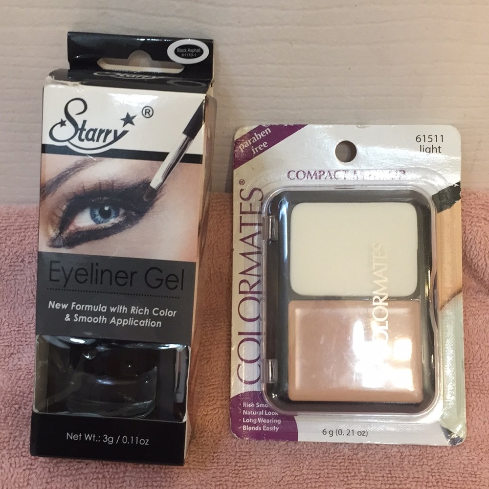Makeup Gel Eyeliner and powder compact